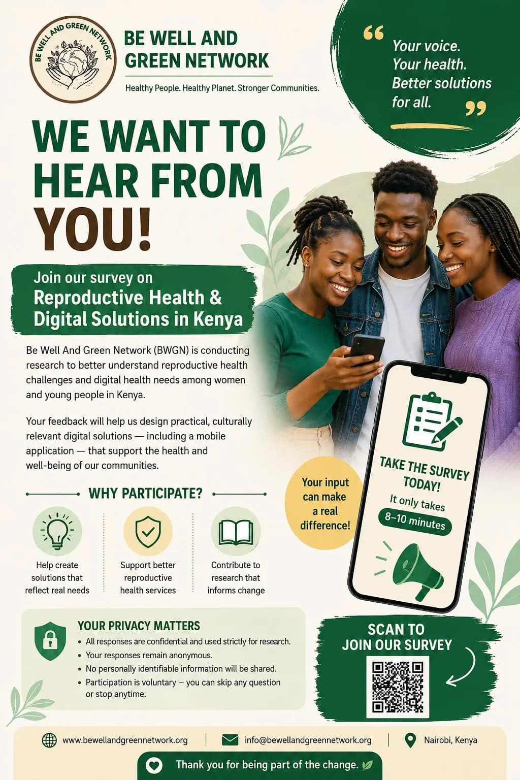 BWGN Reproductive Health & Digital Solutions research study poster